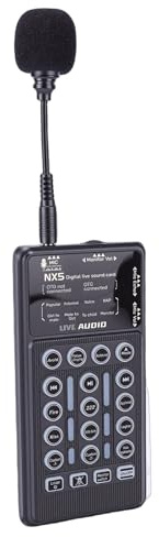 Bewinner Changeur de Voix Portable avec 8 Effets Sonores |Bluetooth 5.3, Plug & Play, Batterie 600 MAh pour Les Jeux/Diffusion en Direct/Enregistrement