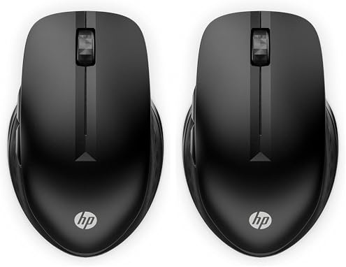 HP 430 Wireless-Maus | Wireless-Verbindung mit 2,4 GHz & Bluetooth 5.2 | USB Dongle | 4.000 DPI | 4 Tasten | für bis zu 2 Geräte | Schwarz | inkl. 1 x AA Batterie | Lebensdauer bis zu 24 Monaten