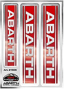 Abarth Racing Sticker Kit 3 Logos, Chrom