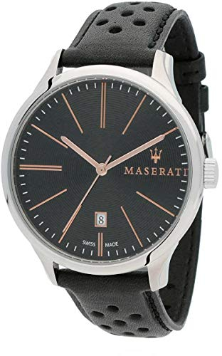 Maserati Herrenuhr, ATTRAZIONE Kollektion, aus Edelstahl, Leder - R8851126003