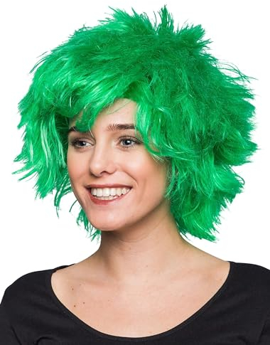 Perücke Clown grün one Size