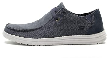 Skechers Melson Raymon ZapatillasHombre | Casual, espuma viscoelástica refrigerada por aire, soporte de arco Goga, lavable a máquina