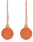 XEN Ohrhänger mit Peach Mondstein ca. 4,6 ct. rosèvergoldet