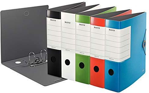 Leitz 11120099 Qualitäts-Ordner Solid PP 82mm sortiert 5 Stück