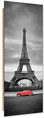 Feeby Wanddeko Eiffelturm Kunst modern Bilder Paris schwarz-weiß 25x70 cm