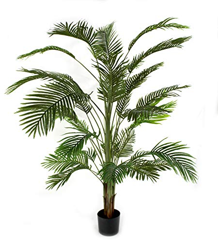 DARO DEKO Kunst-Pflanze Areca-Palme im schwarzen Topf 210cm
