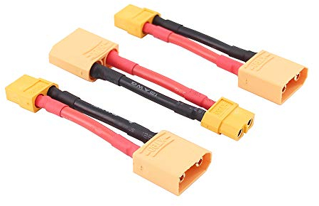 OliRC 3 St. XT90 Männlichen zu XT60 Weiblich RC Verbinder Adapter mit 12awg 5cm Draht(C86-3)
