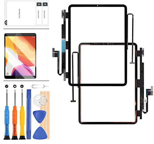 Schermo di Ricambio per iPad PRO 11 1st 2018 A1980 A2013 A1934 A1980 Digitizer 2nd 2020 A2068 A2230 A2231 A2228 Touch Senor Glass Panel Kit con Pellicola Protettiva + Strumento Gratuito (Senza LCD)