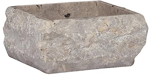 vidaXL Lavabo Lavamanos Inodoro Aseo Cuarto de Baño Cuenca Fregadero Hogar Casa Muebles Mobiliario Decoración Elegante Gris Mármol 30x30x13 cm