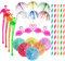 120PCS Cocktail Accessories for Drinks,Cocktail Party Decorations,Cocktail Fruit Label,Swizzle Sticks Paper Umbrella Sticks,Drinks Summer Party Drink Decorations Hawaiian Tropical Party Decoration