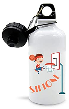 Mr. Gadgets Borraccia Personalizzabile con Nome Vari Modelli-Sport- Bambino-Bambina 500ml (Basket Bimbo)