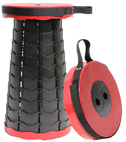 LOCYOP Teleskophocker,Zusammenklappbar, leicht und tragbar, Hocker für Erwachsene, Camping-Hocker für Wandern, Angeln, Reisen, Grillen, maximale Belastung 440lbs
