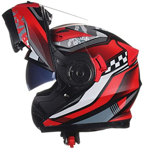 GHHTHEN Bluetooth intégré modulaire Rabattable Avant Casque de Moto Moto Crash Casque Bluetooth modulaire Casques de Motocross léger approuvé par Dot/ECE pour Hommes Femmes