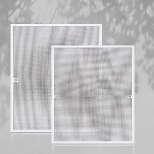 Jiubiaz Fliegengitter Fenster 100x120CM Fliegengitter Fenster mit Rahmen Alurahmen für Fenster Kein Bohren Nötig Insektenschutz Fliegennetz Insektenschutz