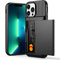 Aolcev for iPhone 13 Pro Case with Card Holder Slot iPhone 13 Pro Wallet Case Anti-Scratch Hard PC Back Soft TPU Bumper Shockproof Case Heavy Duty Protective Phone Case Cover for iPhone 13 Pro-Black
