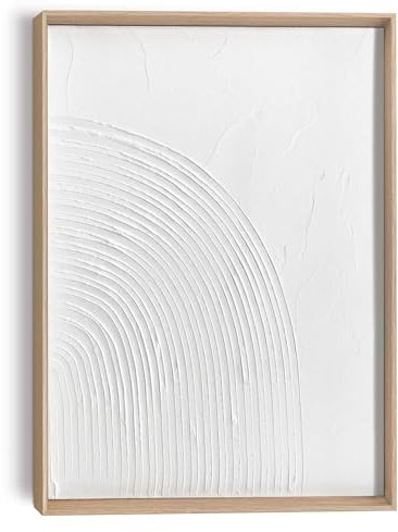 REINDERS Relief Wandbild, Quartal, Wohnzimmer, Poster, Wanddeko, Room Decor, MDF, Weiß, 40x30cm