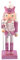 Ciao Schiaccianoci Natale Soldatino Re con scettro (24cm) in legno glitterato, rosa/bianco