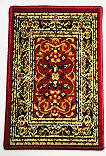 60x40 cm Autoteppich Fußmatte Orientteppich orientalisches Muster gewebt Bordo Rot