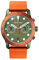 DeTomaso Venture Chronograph TOPO Olive Olive Herren-Armbanduhr Analog Quarz Nylon Armband Orange