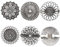 GORGECRAFT 5 Stile Runde Vintage-Cardigan-Clips Kleid-Cinch-Clips-Set Blumen-Retro-Brosche Pullover Schalkragen-Verschlüsse Abzeichen Taillenstraffer-Brosche Schal Umhang Frauen Antik-Silber Tragen