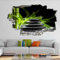 Sticker Mural 3D Amovible Pierre Décoration Murale Plancher Plafond Brisé Décalque Art Décoration Spa Bambou Pour Salle De Bain Chambre Salon Salle De Jeux Murale 75x50cm