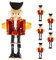VILLCASE 6pcs Nutcracker Napkin Rings, Metal Christmas Napkin Holder Rings Nutcracker Shaped Napkin Buckle for Cloth Napkins, Christmas Party Dinner Table Decoration