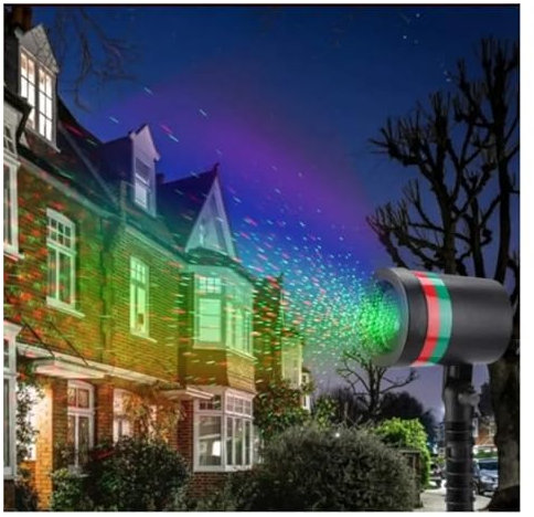 Proiettore Gobo Fata all'aperto Natale Cielo Stella Proiettore Fase Faretti Docce Giardino Prato Luce da palcoscenico Paesaggio Discoteca Luce di Capodanno