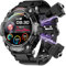 Rainbuvvy Montre Intelligente Homme avec Écouteurs Sans Fil, Écran Tactile AMOLED 1,54, Casque Bluetooth, Appel Bluetooth/Musique Locale/MP3/AI Voix/Moniteur de Fréquence Cardiaque (Noir)