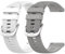 Garmcool 2 Pack 18mm Bracelets Compatible avec Garmin Venu 2S/Venu 3S/Vivoactive 4S/Forerunner 255S Bracelet Gris Blanc Sangles Sport Silicone pour Hommes Femmes (Pas de Tracker)