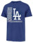 '47 MLB Herren Strike Back Distressed Franklin T-Shirt, Los Angeles Dodgers Blue, Mittel