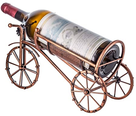 IWENZHKPA Wine Rack Wine Holder Creative Carriage Shape Wine Rack Retro Wrought Iron Wine Holder Bar Bracket Display Stand Bracket Decor Wine Shelf Bottle Rack Wine Storage(5L)