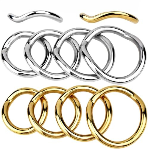 Thlsexy 4 Größen Ergonomischer Penisring Curved Cock Ring Hodensack Stretcher Bondage Hodenring Erwachsene Hodensack Keuschheit von Eichelring Hodenring Sexspielzeug penis ringe（40+45+50+55MM,Gold）