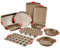 VEVOR Baking Pans Set, 10-Piece, Nonstick Carbon Steel Cookware Sheets & Trays, Stackable Kitchen Oven Bakeware Cooking Sets with Silicone Handles, Easy to Clean, for Baking Cookie Cake Muffin Bread