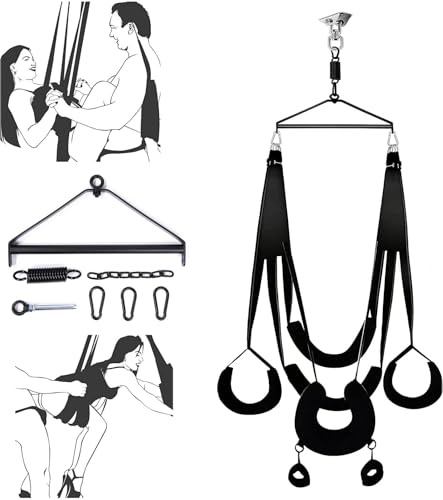 DstoLusre Columpio de amor BDSM, columpio sexual for techo, juego de bondage, columpio sexual for parejas con columpio sexual for puerta, columpio sexual, columpios de amor
