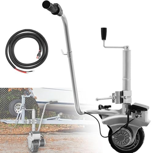 XCSCUK Aluminium Motorisierter Stützrad-Anhänger-Mover, Elektrischer Mini-Mover, Motorisiertes Stützrad, für Wohnwagen-Bootsanhänger