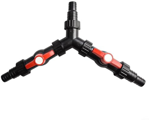 Pond Pump Y Connector for Hose Distribution Adjustable Valve Splitter for Water Features and Koi Ponds (01F)