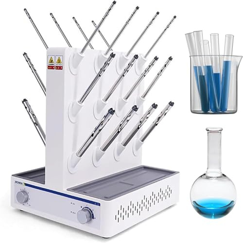 Laboratory Drying Rack, Glassware Airflow Dryer with Timer, Equipped with 24 Drying Tubes, Adjustable Wind Speed, 0.2-2.4m/s, Vertical Drying Rack for Laboratory Glassware and Bottles