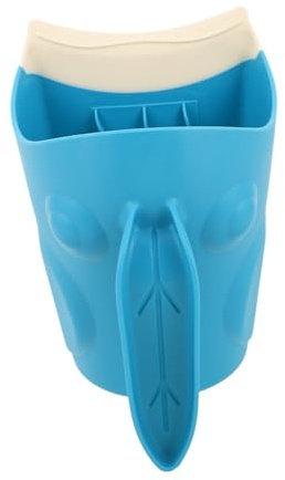 Babyhaarwaschbecher in Blau mit Froschdesign aus PP und Tpe | Haarwaschbecher, Sanfte Form, Leicht zu Reinigen und Platzsparend Aufzubewahren