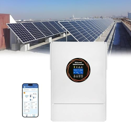 YXYLJOZ Onduleur Solaire 48V vers 110V, 220V, Onduleur Hybride Hors réseau, Onduleur à Onde sinusoïdale Pure pour Batterie au Plomb-Acide et Lithium 48V 220V