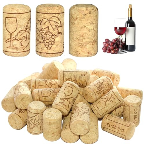 35 Stück Korken, Weinkorken, Korken Zum Basteln, Kork, Flaschenkorken | Bastelkorken, Naturkorken Flaschenkorken für Glasflaschen, Champagnerflaschen,Rotweinflaschen,Weinflaschen