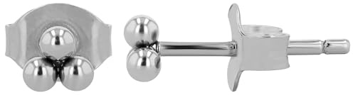 Akzent Wasserfeste Titan Ohrringe Ohrstecker Damen in Silber, 100% Wasserfest & Hautverträglich