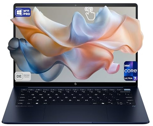 HP EliteBook Ultra G1i Business Laptop, Intel Core Ultra 7 258V, 14, Intel Arc Graphics, 32 GB LPDDR5x RAM, 4 TB SSD, Wi-Fi 7, layout tastiera tedesca, Windows 11 Pro, blu