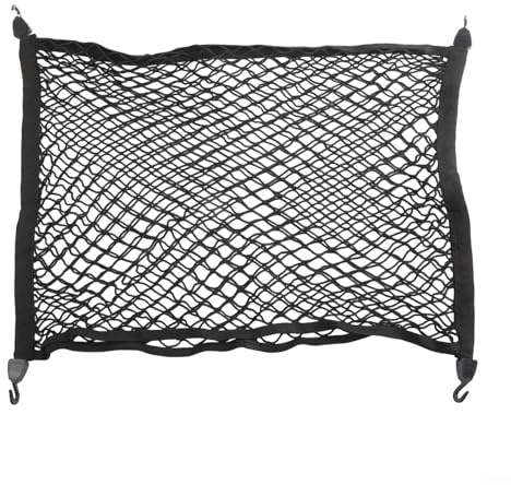 Filet de rangement élastique pour coffre de voiture, 80 x 60 cm, double couche, porte-bagages pour l'organisation et la sécurité du coffre (double couche)