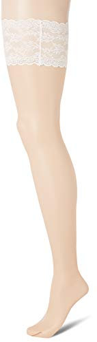 Charnos Women's 1PP 10 Denier Bridal Lace Hold Stockings, 10 DEN, Beige (Champagne/Ivory), Medium