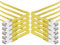 5m - jaune - 10 pièces Câble ruban LAN Ethernet Gigabit CAT.7 (RJ45) câble réseau câble brut (10Gbit/s) câble d'installation plat mince compatible avec Cat.5 - Cat.5e - Cat.6