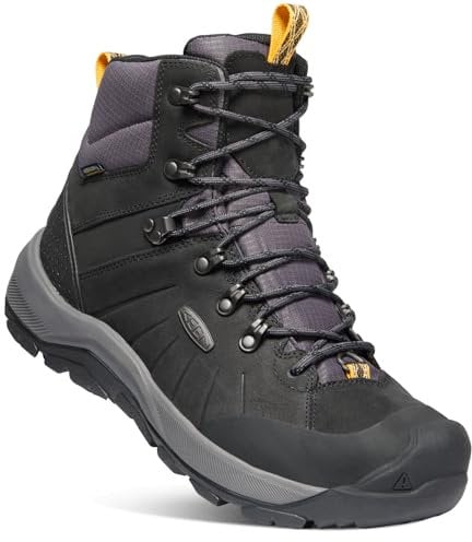 KEEN Herren Revel 4 Mid Polar Schneestiefel, Black/Magnet, 46 EU
