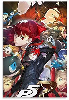 YZLI Persona 5 Royal Poster, dekoratives Gemälde, Leinwand, Wandkunst, Wohnzimmer, Poster, Schlafzimmer, Gemälde, 40 x 60 cm