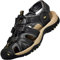 Lvptsh Sandales de Randonnée Homme Cuir Eté Extérieur Sandales de Sport Trekking de Plage de Marche Antidérapant,Black,EU39