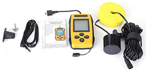 Sondeur de Pêche Portable Écran Sonar 200kHz Détecteur GPS Poissons Affichage Structure sous Marine (Mode Économie Batterie)