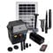 Innovative Solar Teichpumpe Springbrunnen Wasserspiel Teichpumpen-Set für den Gartenteich mit Fernbedienung Li-Ion-Akku Solarpanel